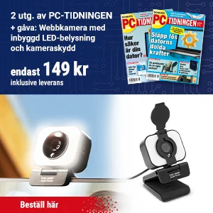 PC-tidningen + gåva: Webbkamera med inbyggd LED-belysning och kamerasky